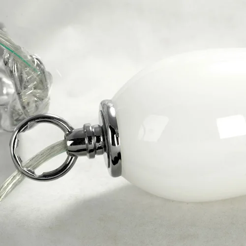 Люстра подвесная Catalina GRLSP-8262 Lussole белая на 6 ламп, основание хром в стиле классический  фото 3