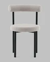 Стул обеденный Флорео букле светло-серый УТ000041336 Stool Group, серый/букле, ножки/металл/чёрный, размеры - *****