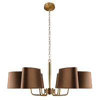 Люстра подвесная Хилтон / Hilton 10527/6 Brass LOFT IT коричневая на 6 ламп, основание латунь в стиле современный американский 