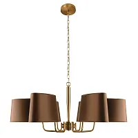 Люстра подвесная Хилтон / Hilton 10527/6 Brass LOFT IT коричневая на 6 ламп, основание латунь в стиле современный американский 