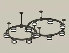 Светильник подвесной XR92221005 Ambrella light чёрный 13 ламп, основание чёрное в стиле хай-тек современный 