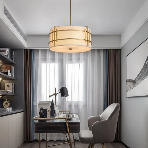 Люстра потолочная ANTTI CH 219528-23 ImperiumLoft белая на 5 ламп, основание латунь в стиле скандинавский современный фото 14