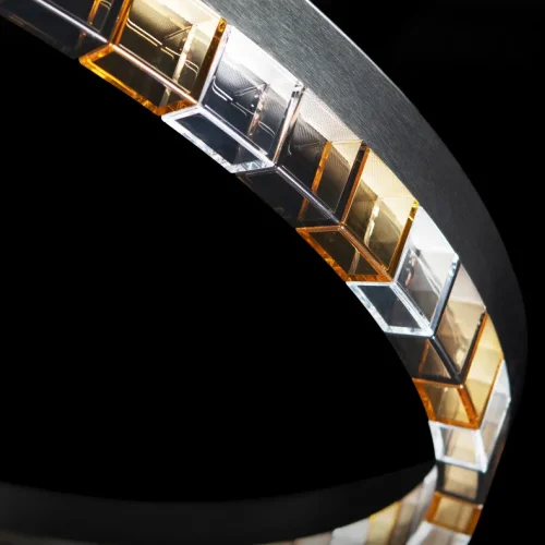 Люстра подвесная LEONTINA D67,5+81 220274-23 ImperiumLoft прозрачная на 2 лампы, основание чёрное в стиле современный минимализм  фото 2