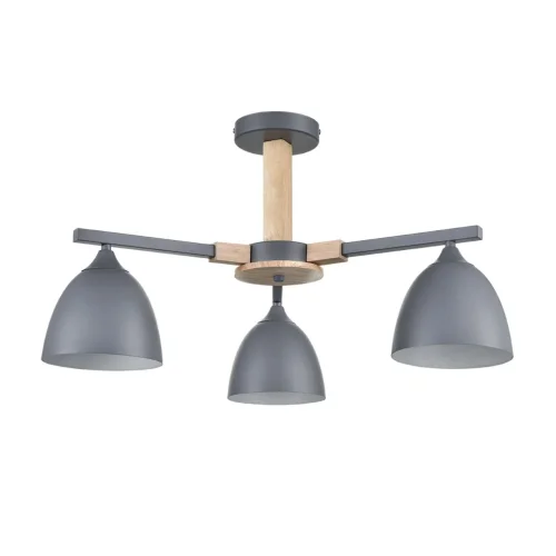 Люстра потолочная Colange 8096/3C Lumion серая на 3 лампы, основание серое в стиле скандинавский 