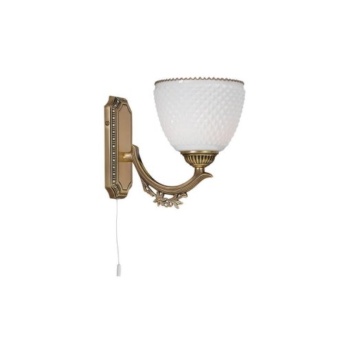 Бра с выключателем A 8651/1  Reccagni Angelo белый на 1 лампа, основание античное бронза в стиле классический 
