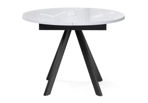 Стеклянный стол Трейси 110(150)х100х77 белый / черный 516562 Woodville столешница белая из стекло фото 6
