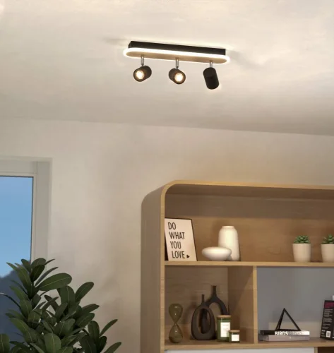 Спот с 3 лампами LED Rimbocchi 901633 Eglo чёрный LED в стиле современный фото 2 Спот с 3 лампами LED Rimbocchi 901633 Eglo чёрный LED в стиле современный фото 2