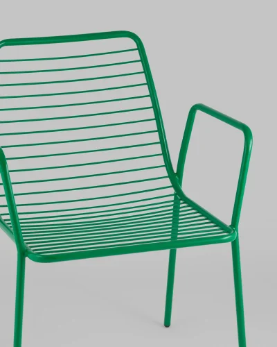 Стул с подлокотниками Дели металл зеленый УТ000039265 Stool Group, /, ножки//, размеры - *805***605*595 фото 6