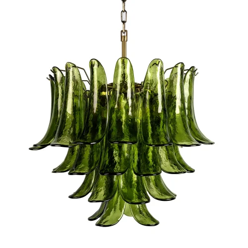 Люстра подвесная Лилу / Lilou 10600/600 Olive LOFT IT зелёная на 10 ламп, основание бронзовое в стиле фото 3 Люстра подвесная Лилу / Lilou 10600/600 Olive LOFT IT зелёная на 10 ламп, основание бронзовое в стиле фото 3