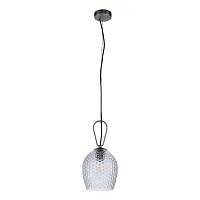 Светильник подвесной Armonia V000086 Indigo прозрачный 1 лампа, основание никель в стиле классический выдувное