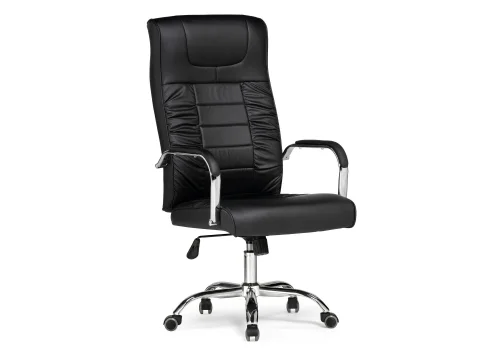 Компьютерное кресло Longer black 15261 Woodville, чёрный/искусственная кожа, ножки/металл/хром, размеры - *1280***600*660
