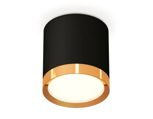 Светильник накладной XS8142004 Ambrella light чёрный 1 лампа, основание чёрное в стиле хай-тек круглый