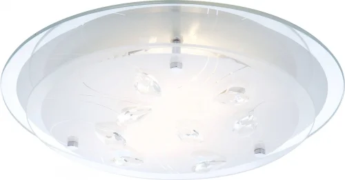 Светильник настенно-потолочный BRENDA 40409-2 Globo белый 2 лампы, основание хром в стиле современный 