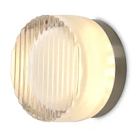 Бра LED Retro FR5603WL-L8TR1 Freya прозрачный на 1 лампу, основание никель в стиле современный хай-тек 