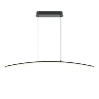 Светильник подвесной LED Light Reflection MOD243PL-L18BK Maytoni чёрный на 1 лампу, основание чёрное в стиле минимализм хай-тек современный линейный