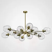 Люстра на штанге MARINE D104 12 lamps Gold/Transparent 189693-26 ImperiumLoft прозрачная на 12 ламп, основание золотое в стиле скандинавский 
