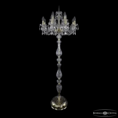 Торшер 1402T1/8+4/195-165 G Bohemia Ivele Crystal sp без плафона 12 ламп, основание золотое в стиле классический
