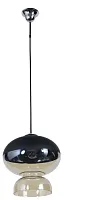 Светильник подвесной Firmo E 1.3.P1 BR Arti Lampadari чёрный янтарный 1 лампа, основание хром в стиле современный 