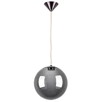 Светильник подвесной LED Sferetta 801018 Lightstar серый чёрный 1 лампа, основание коричневое бордовое в стиле минимализм 
