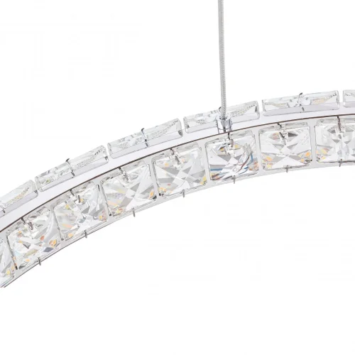 Люстра подвесная LED с пультом AM-Venezia 311311/D600 NI Arte Milano прозрачная на 1 лампу, основание никель в стиле современный кольца с пультом фото 14