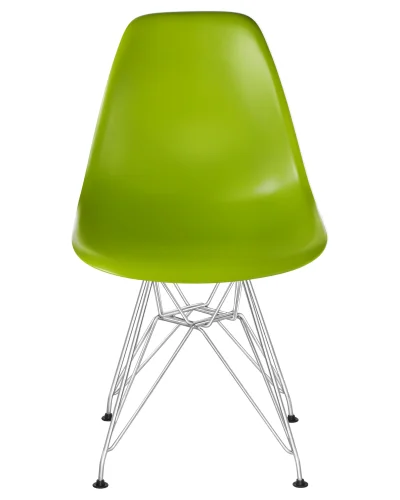 Стул обеденный 638APP-LMZL DSR, цвет сиденья салатовый (G-08), цвет основания хромированная сталь Dobrin, зелёный/, ножки/металл/хром, размеры - ****460*535 фото 7