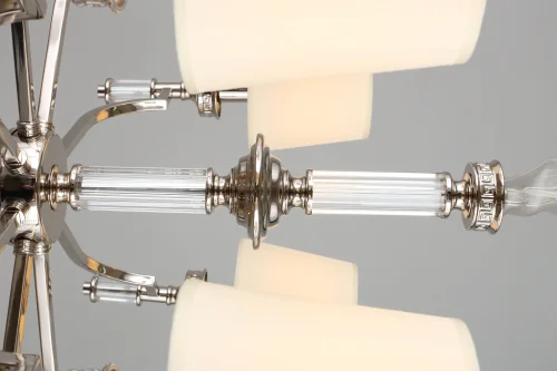 Люстра подвесная Dimaro OML-87803-08 Omnilux бежевая на 8 ламп, основание хром в стиле классический фото 4