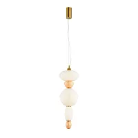 Светильник подвесной LED Ambra 5016/17 SP-24 Divinare разноцветный белый на 1 лампу, основание латунь в стиле современный арт-деко 