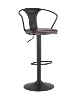 Стул TOLIX ARMS SOFT черный матовый, регулируемый УТ000001296 Stool Group, чёрный/экокожа, ножки/металл/чёрный, размеры - ****510*470