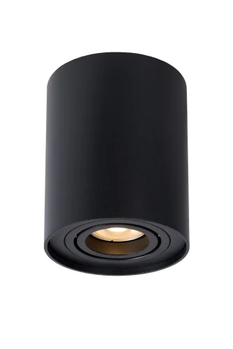 Светильник накладной Tube 22952/11/30 Lucide чёрный 1 лампа, основание чёрное в стиле модерн круглый фото 3