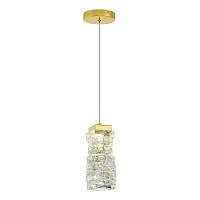 Светильник подвесной LED Espira SL6010.203.08 ST-Luce прозрачный 1 лампа, основание золотое в стиле современный 
