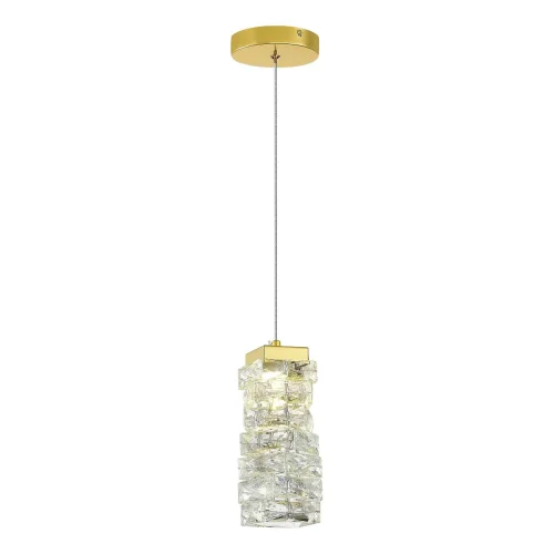 Светильник подвесной LED Espira SL6010.203.08 ST-Luce прозрачный 1 лампа, основание золотое в стиле современный 