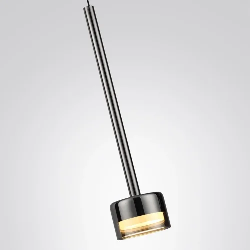 Светильник подвесной Laslo 7150/10L Odeon Light дымчатый на 1 лампу, основание чёрное в стиле классический современный фото 6