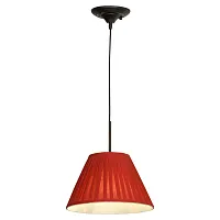 Светильник подвесной Shirley LSP-8553 Lussole красный 1 лампа, основание коричневое в стиле классический 