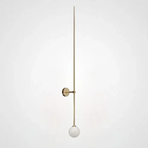 Настенный светильник LINES Ball 150 Gold 178058-26 ImperiumLoft белый на 1 лампа, основание золотое в стиле минимализм 
