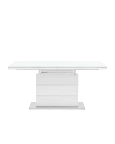 Стол обеденный Глазго, раскладной, 160-215*90, глянцевый белый УТ000003499 Stool Group столешница белая из мдф фото 3