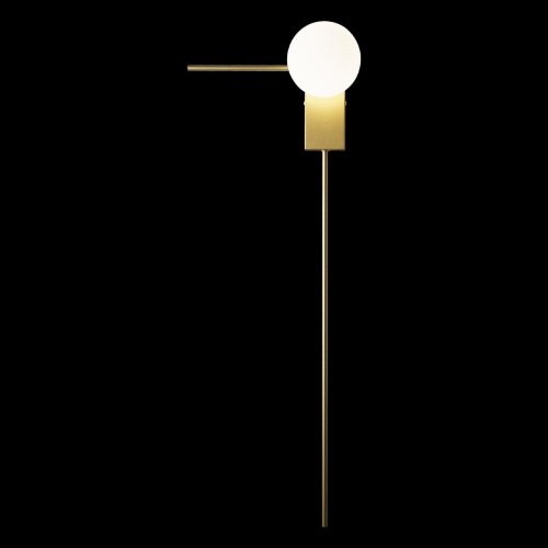 Бра Meridian 10132/D Gold LOFT IT белый на 1 лампа, основание золотое в стиле хай-тек  фото 2