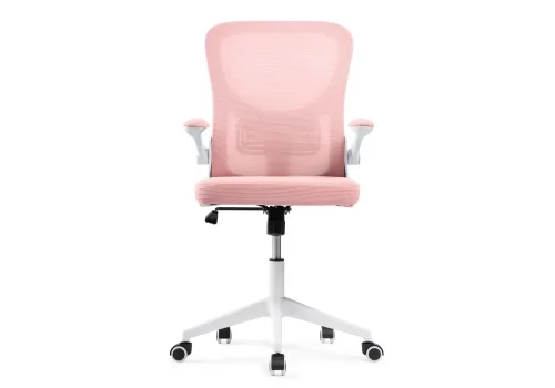 Компьютерное кресло Konfi pink / white 15331 Woodville, розовый/сетка ткань, ножки/металл/белый, размеры - *1110***600*660 фото 3