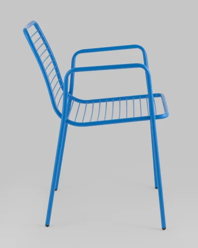 Стул с подлокотниками Дели металл голубой УТ000039269 Stool Group, /, ножки//, размеры - *805***605*595 фото 7