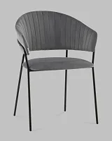 Стул Бруно NEW велюр серый УТ000041621 Stool Group, серый/велюр, ножки/металл/чёрный, размеры - *800****