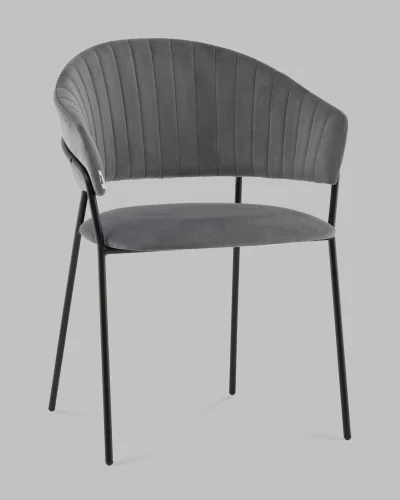 Стул Бруно NEW велюр серый УТ000041621 Stool Group, серый/велюр, ножки/металл/чёрный, размеры - *800****