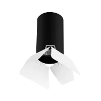 Светильник накладной Rullo R437436 Lightstar чёрный белый 1 лампа, основание чёрное в стиле хай-тек круглый