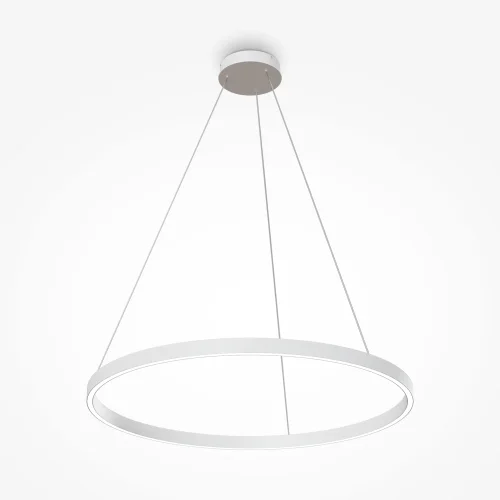 Светильник подвесной LED Rim MOD058PL-L42WK Maytoni белый 1 лампа, основание белое в стиле современный хай-тек минимализм кольца фото 3