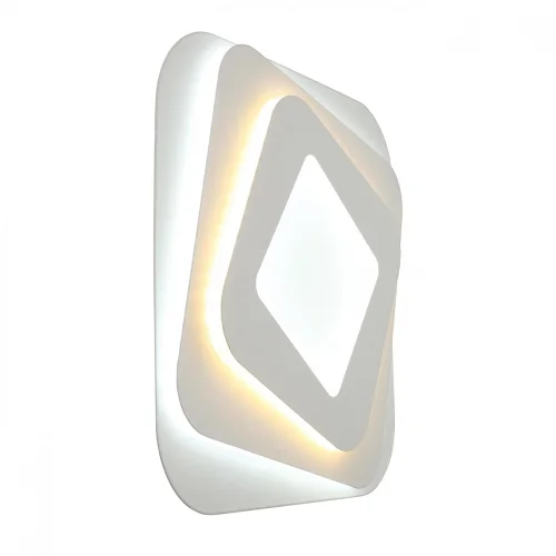 Бра LED Verres OML-07601-29 Omnilux белый на 1 лампа, основание белое в стиле хай-тек квадраты