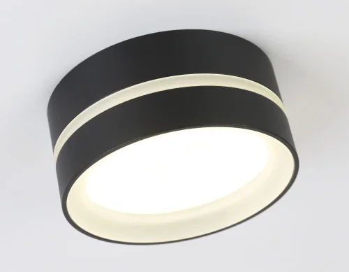 Светильник накладной TN5392 Ambrella light чёрный 1 лампа, основание чёрное в стиле хай-тек современный круглый фото 6