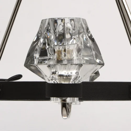 Люстра подвесная Джестер 104012506 MW-Light прозрачная на 6 ламп, основание хром в стиле современный  фото 4
