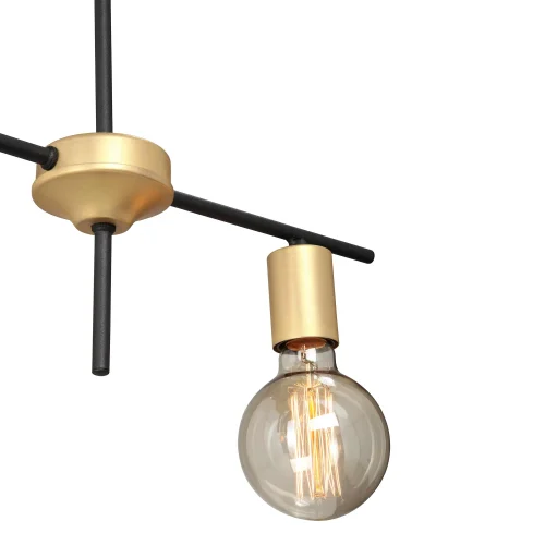 Светильник подвесной V4799-1/3PL Vitaluce без плафона на 3 лампы, основание чёрное в стиле лофт фото 2