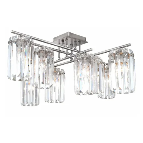 Люстра потолочная Axis CL313281 Citilux прозрачная на 8 ламп, основание хром в стиле современный классический 