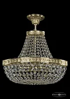 Светильник потолочный 19113/H1/35IV G Bohemia Ivele Crystal прозрачный 2 лампы, основание золотое в стиле классический sp
