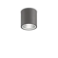 Накладной светильник GUN PL1 ANTRACITE Ideal Lux уличный IP44 серый чёрный 1 лампа, плафон чёрный серый в стиле современный GU10