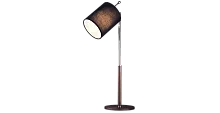 Настольная лампа BRISTOL T893.1 Lucia Tucci коричневая 1 лампа, основание хром металл в стиле современный 